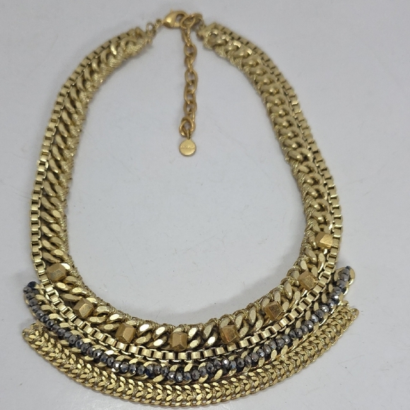 Stella & Dot Gold and Silver Statement Necklace - Picture 10 of 10